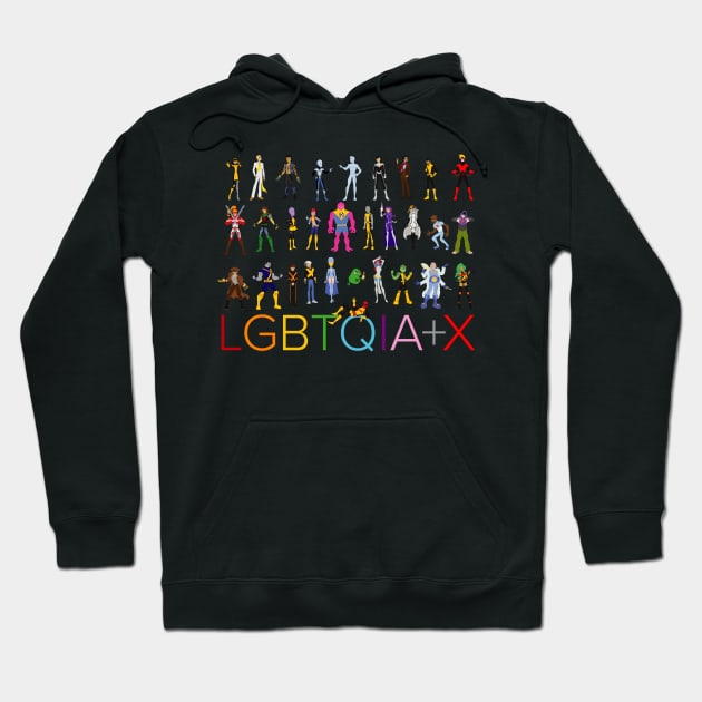 LGBTQIA+X Hoodie by xcerpts